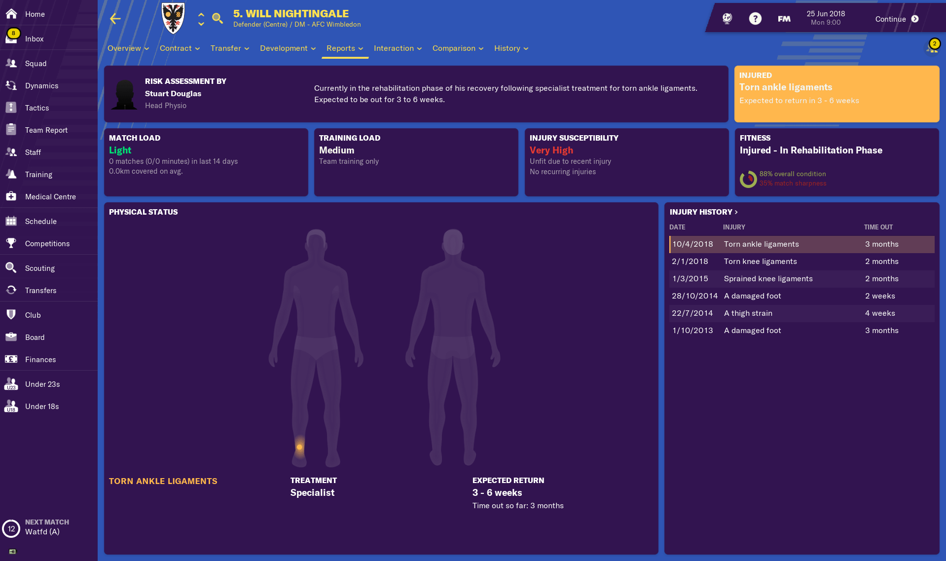 Preventing Injuries Agony Aunt Football Manager 2019